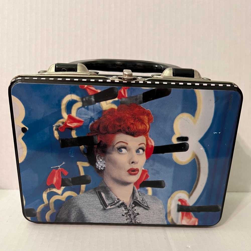 I LOVE LUCY Small Black Tin Metal Lunchbox Collectable 5x7 Vandor Lucille Ball